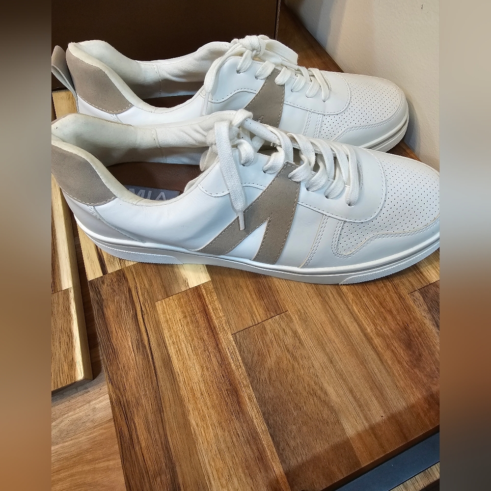 White and Tan Women's Sneakers